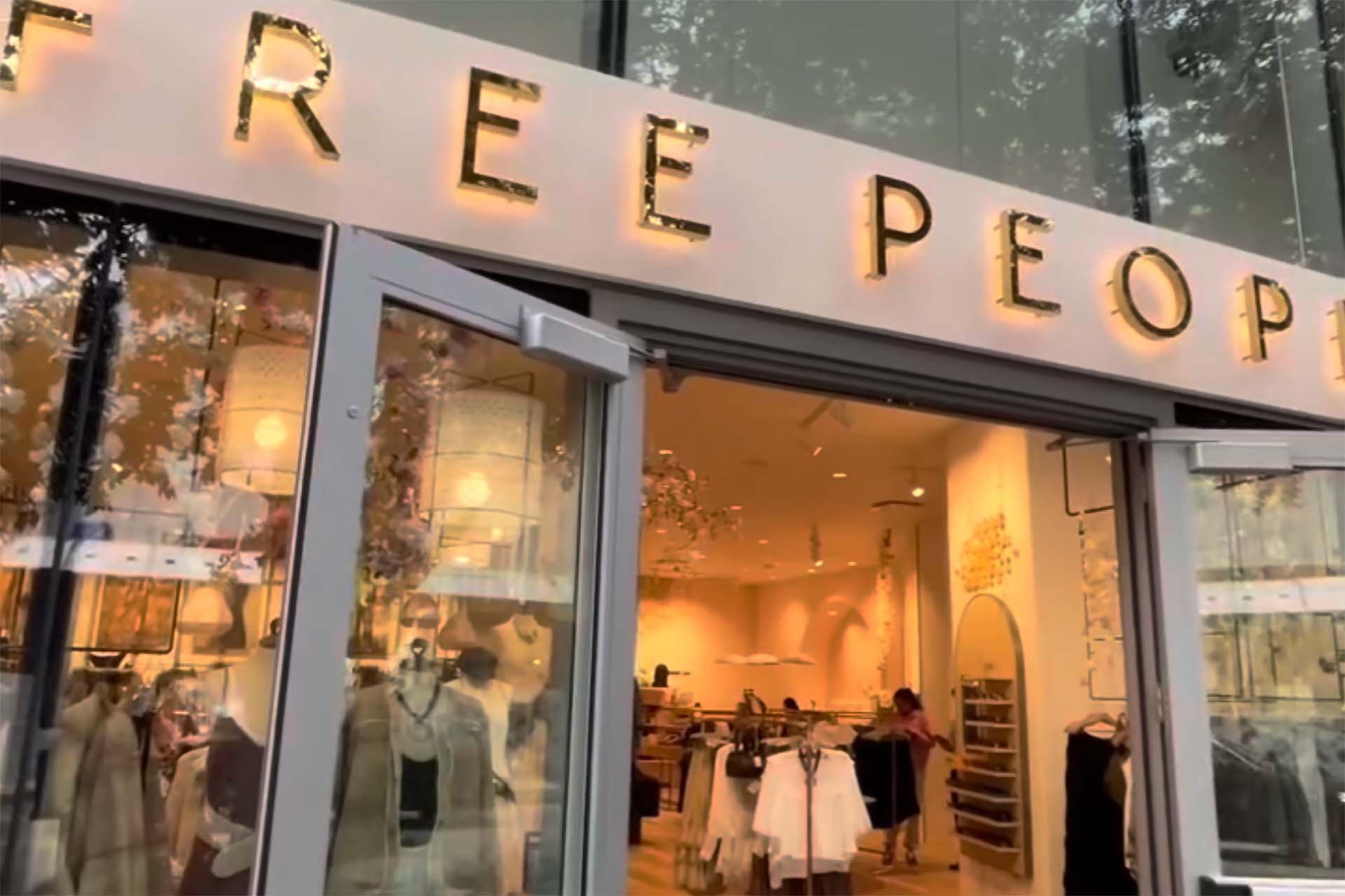 Free People storefront entrance at Miami Worldcenter