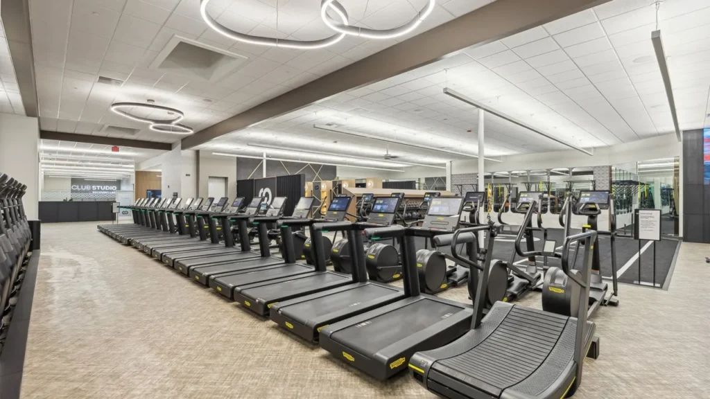 Club Studio circuit and cardio workout area