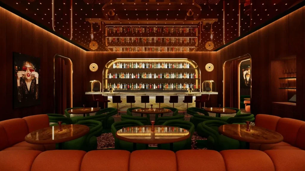 The Studio at Maple & Ash bar and booths
