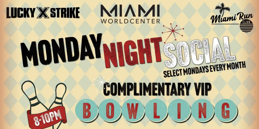 Miami Run Club Monday Night Social at Lucky Strike