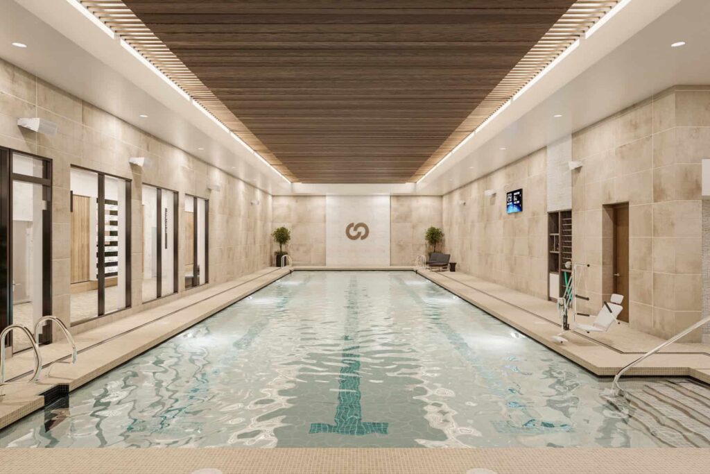 Lap pool at Club Studio fitness center