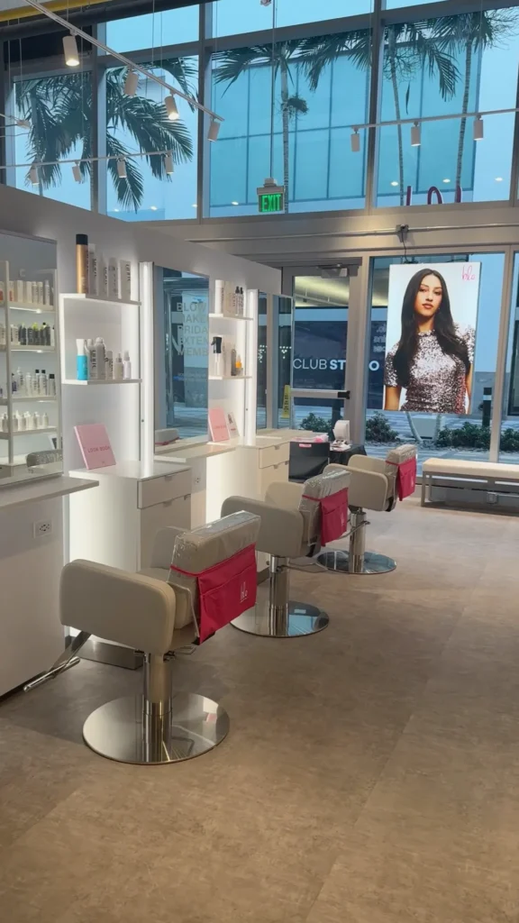 Blo Blow Dry Bar interior salon chairs