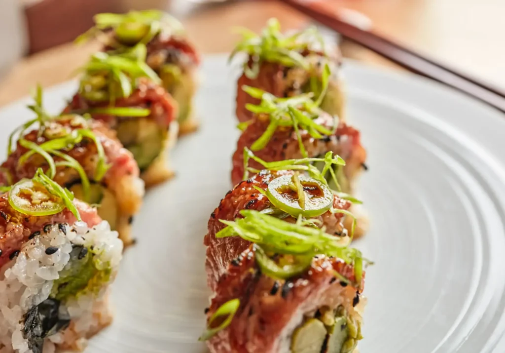 Row of sushi from Eight Bar