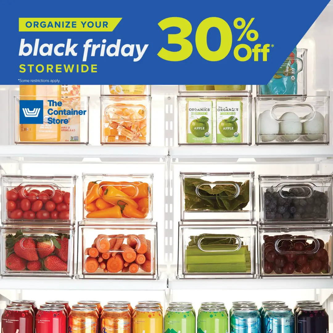 Organize Your Black Friday: 30% Off Storewide at The Container Store