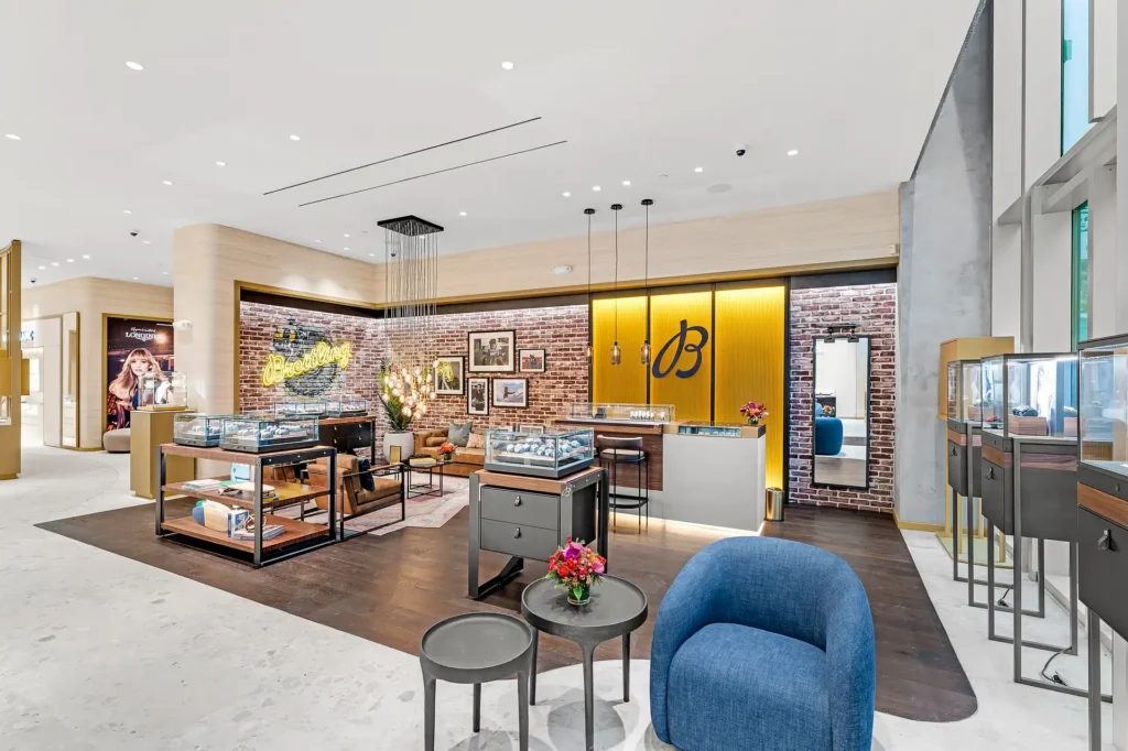 Timeluxe display of Brietling watches (Photo: Timeluxe)