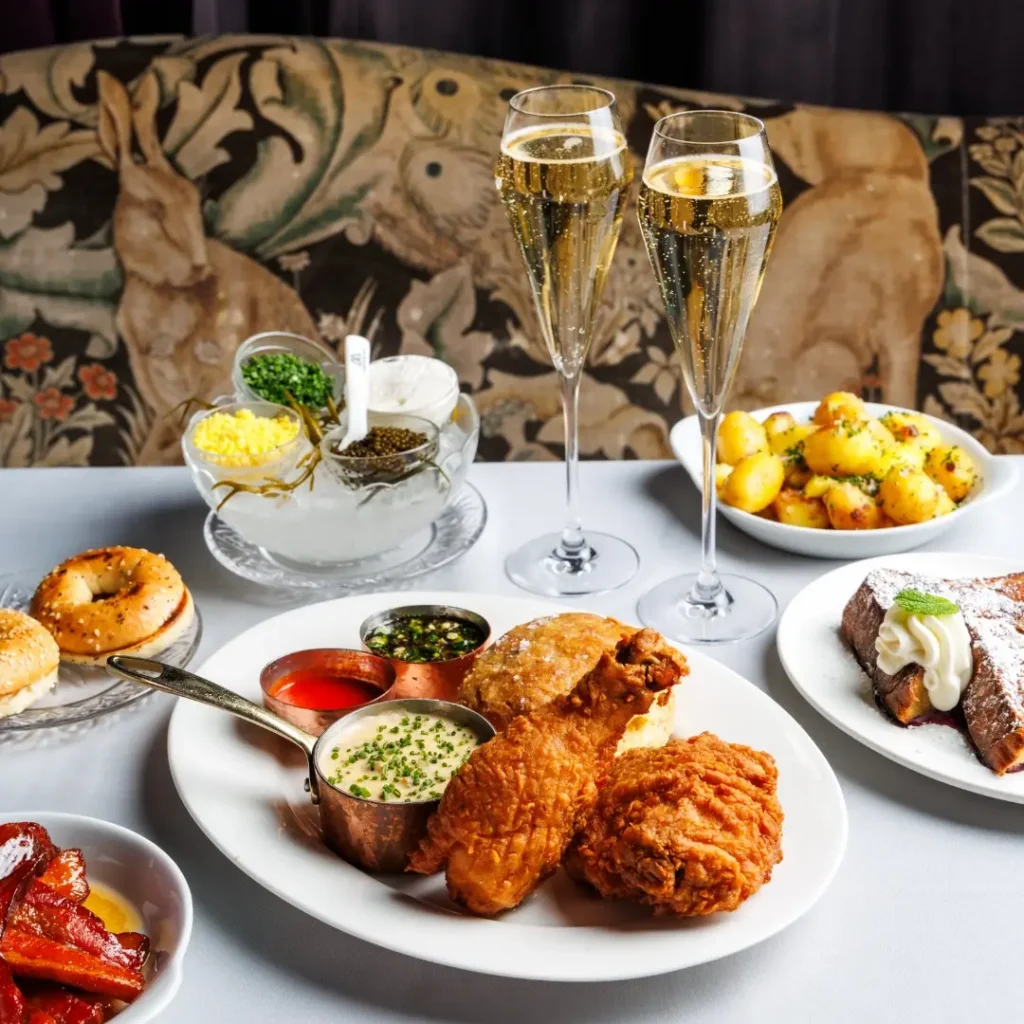 Mother’s Day Prix Fixe brunch items at Maple & Ash
